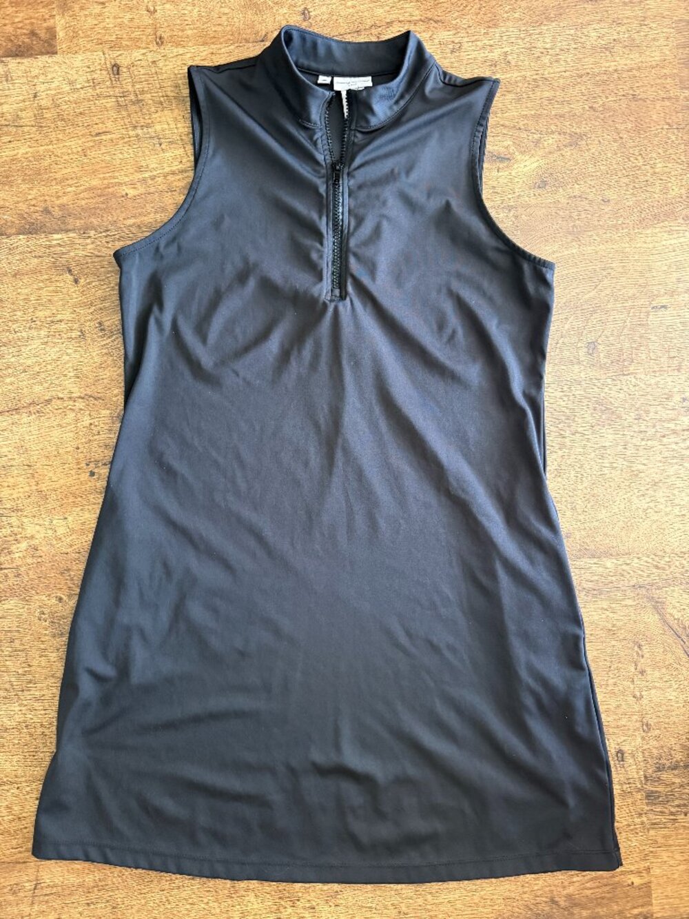Tommy Bahama Golf Black Mock Neck Tank Dress with Pockets - Medium